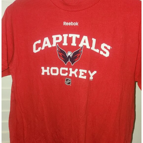 Reebok Washington Capitals NHL Hockey T Shirt Mens MEDIUM  Red Short Sleeve   B2 - Picture 3 of 11